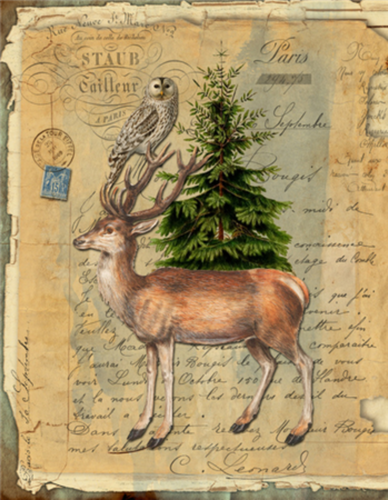 Reindeer and Friend by Monahan Papers