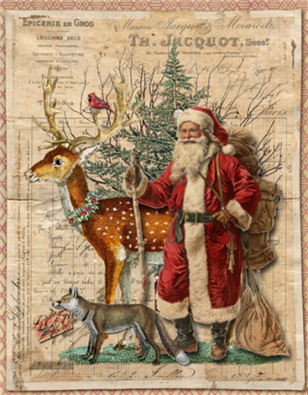 Woodland Santa by Monahan Papers