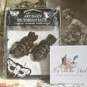 Victorian Face Ornate Journal Clips by Prima Finnabair Art Daily 