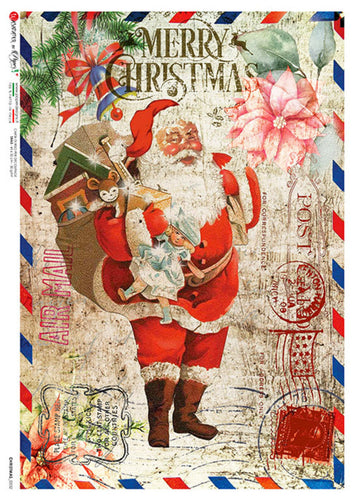 Christmas 0332 by Paper Designs Washipaper, Vintage Santa