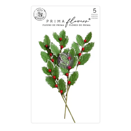 Prima Candy Lane Mistletoe Kisses Holly Berries Floral Picks