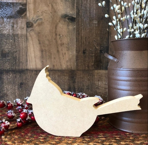 Cardinal Bird MDF Shelf Sitter