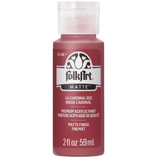 Load image into Gallery viewer, Bottle of FolkArt acrylic paint in Cardinal Red on a white background