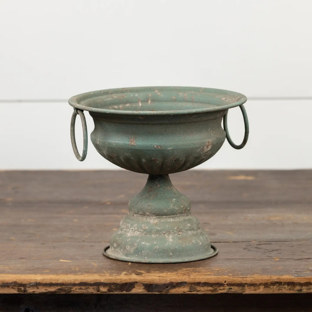 French Style Green Pedestal Urn