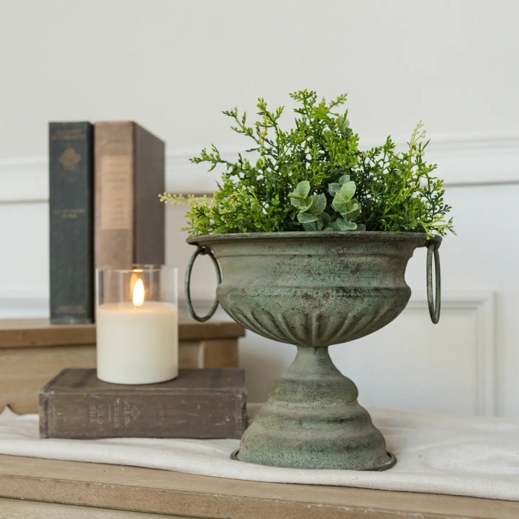 French Style Green Pedestal Urn