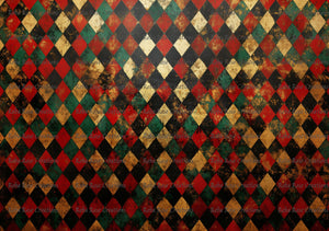 Christmas Harlequin Background Rice Paper by Reba Rose Creations