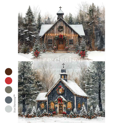 Christmas In the Woods Decoupage Fiber Paper by Redesign with Prima