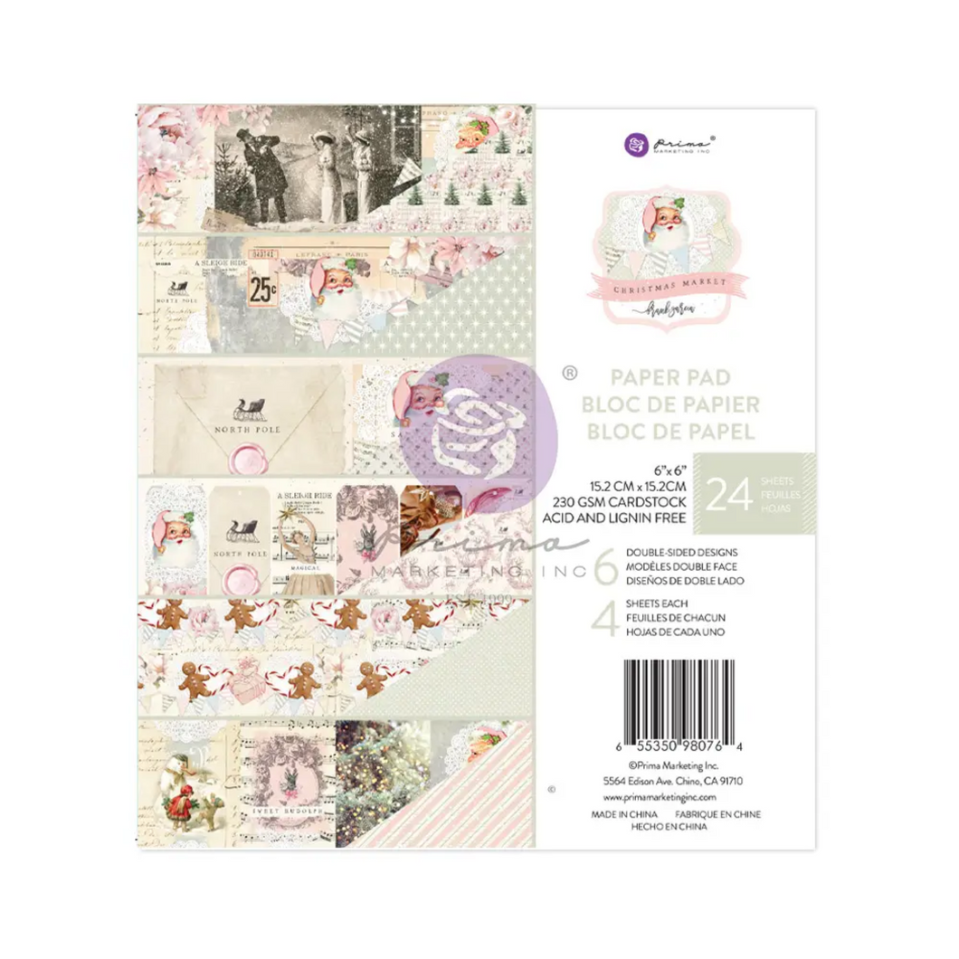 Christmas Market Collection 6 x 6 Paper Pad by Prima, Frank Garcia