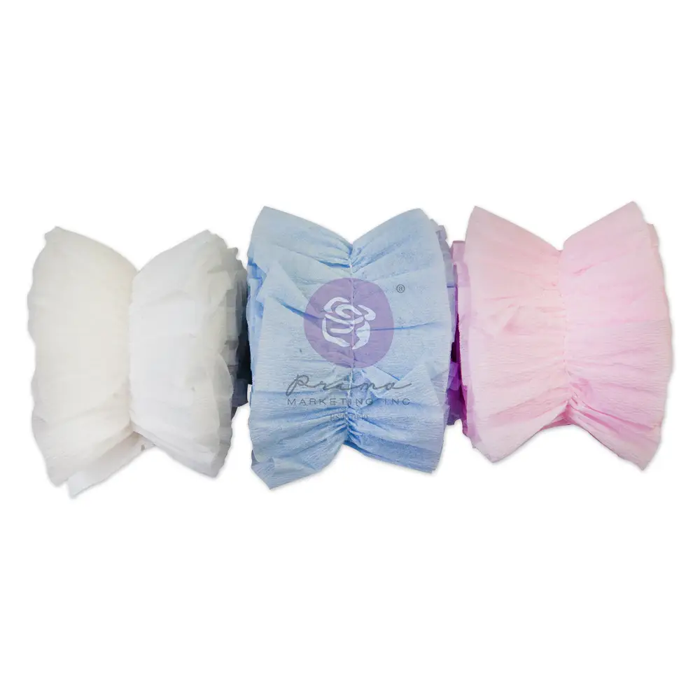 Prima Christmas Sparkle Crepe Paper Ruffles, 3 Colors