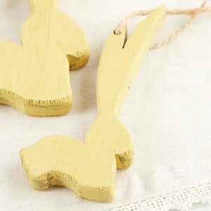 Chunky Wood Easter Bunny Ornaments