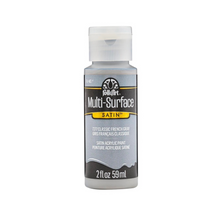 Load image into Gallery viewer, Bottle of FolkArt Multi-Surface Satin acrylic paint in Classic French Gray on a white background