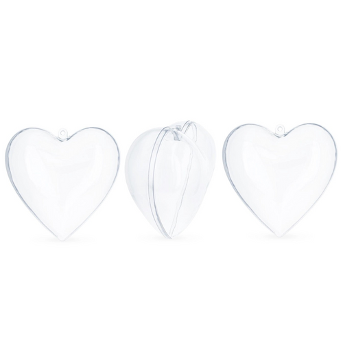 Clear Plastic Heart Ornaments