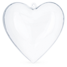 Load image into Gallery viewer, Clear Plastic Heart Ornaments