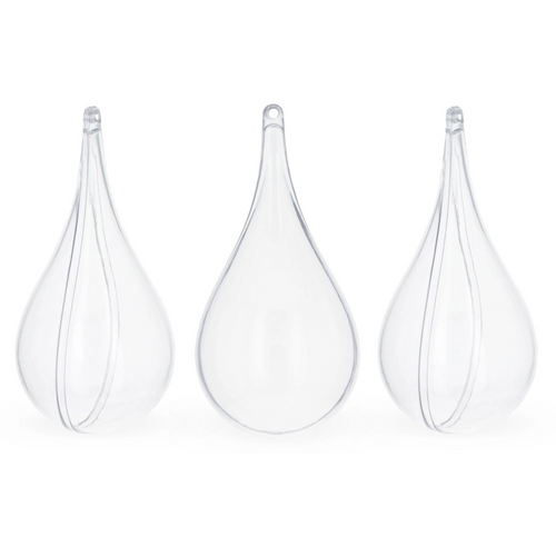 Clear Plastic Waterdrop Ornaments