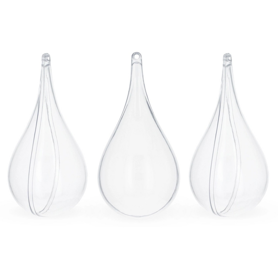 Clear Plastic Waterdrop Ornaments