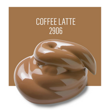 Load image into Gallery viewer, Mocha-colored swirl with 'COFFEE LATTE 2906' text on a brown background