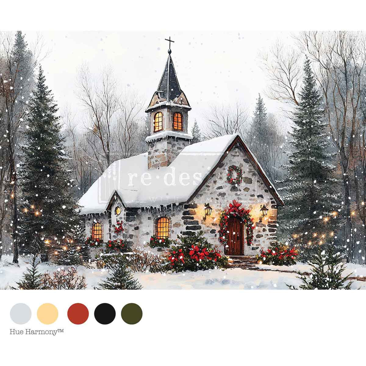 Cozy Barn Blessings Decoupage Fiber Paper by Redesign with Prima My