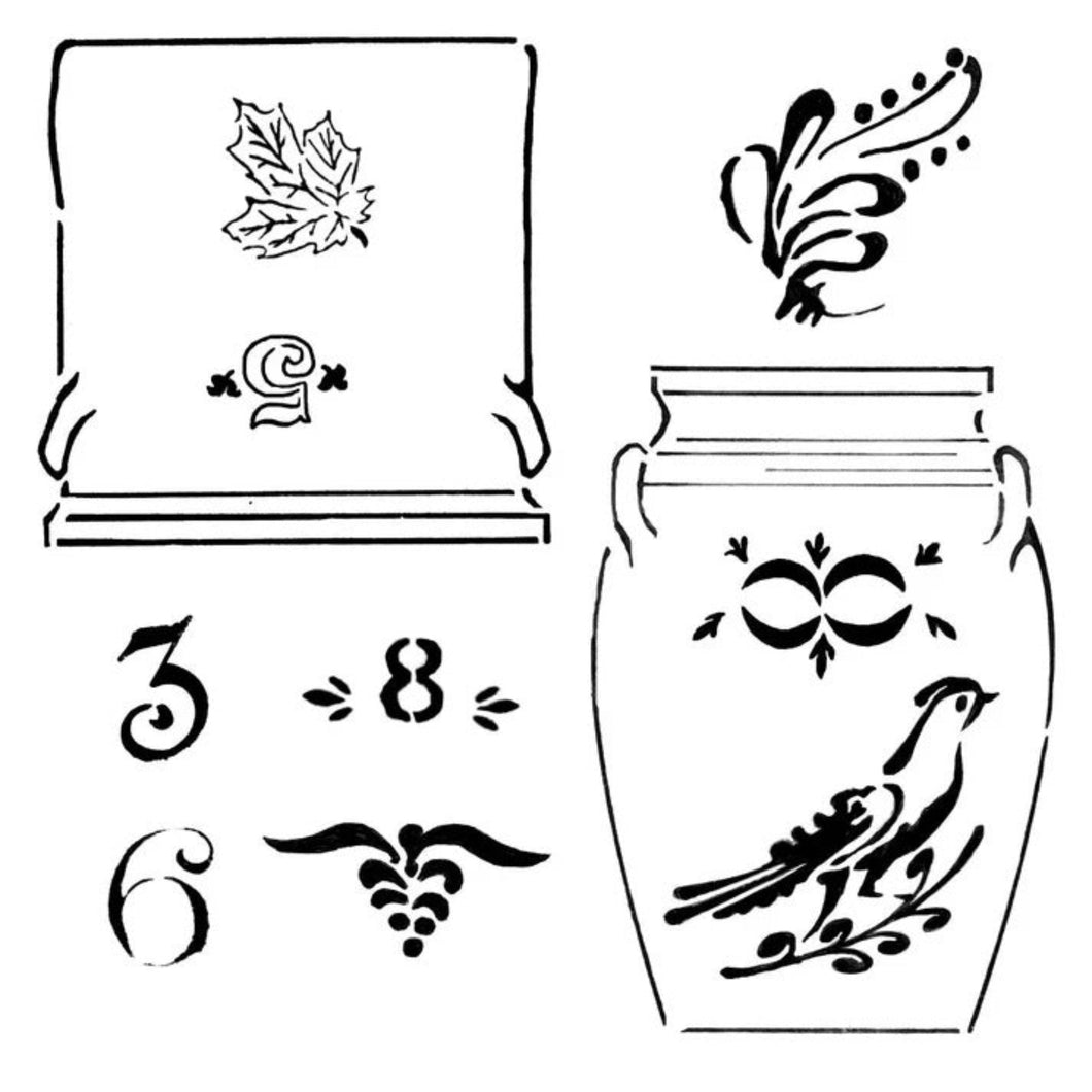 Crockery Stencil by Roycycled Treasures, 12