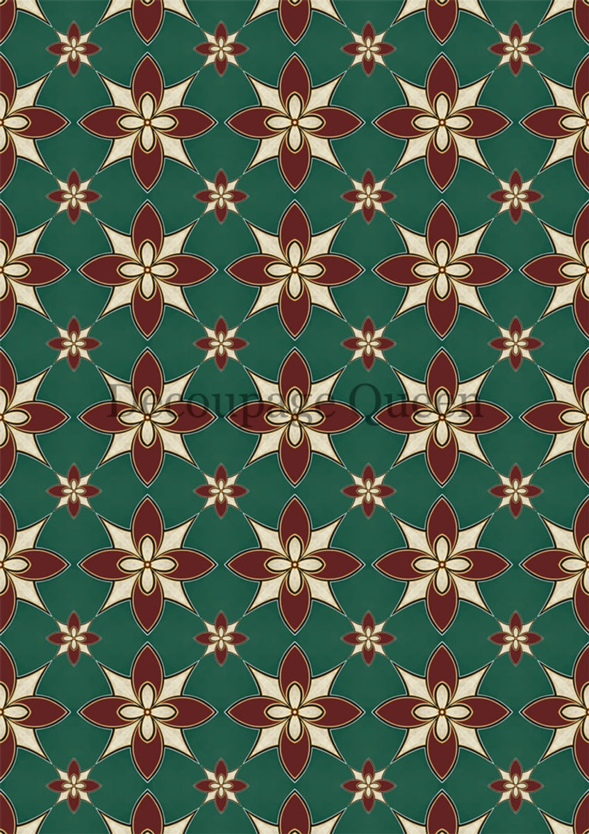 Dainty and the Queen Victorianesque Tile Pattern Rice Paper by Decoupa ...
