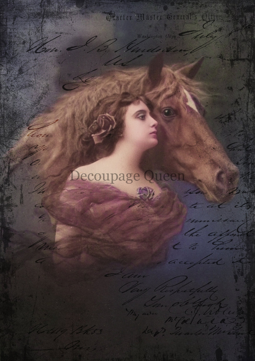 Equestrian Beauty Rice Paper by Decoupage Queen