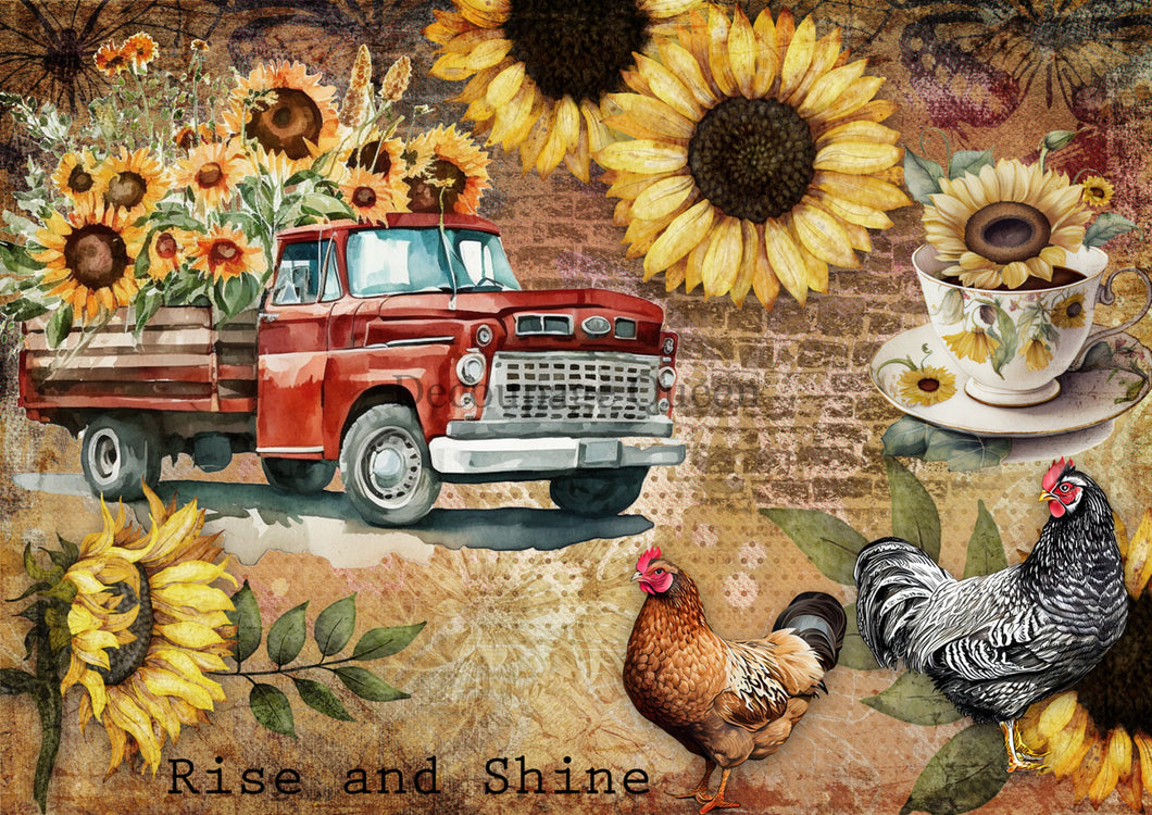 Rise and Shine Rice Paper by Decoupage Queen