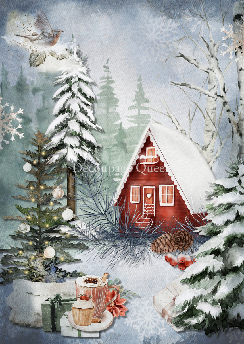 Cozy Cottage Rice Paper by Decoupage Queen – My Victorian Heart