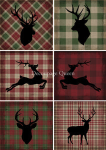 Christmas Plaid Rice Paper by Decoupage Queen