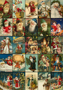 Rice Paper for Decoupage A4 Decoupage Paper Vintage (Mini Christmas with  Santa - 2 Sheets)
