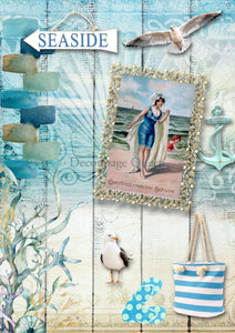 Greetings from the Seaside Rice Paper by Decoupage Queen