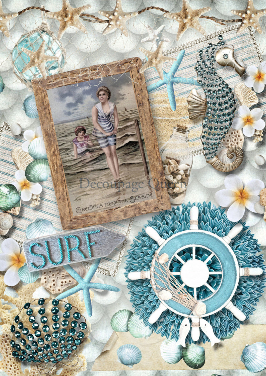 Surf and Sea Rice Paper by Decoupage Queen