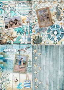 Seaside Four Pack Rice Paper by Decoupage Queen
