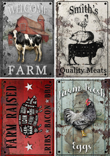 Farmhouse signs 4 pack Rice Paper by Decoupage Queen