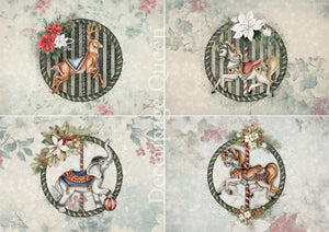 Dainty and the Queen - Jolly 4 Pack Rice Paper by Decoupage Queen