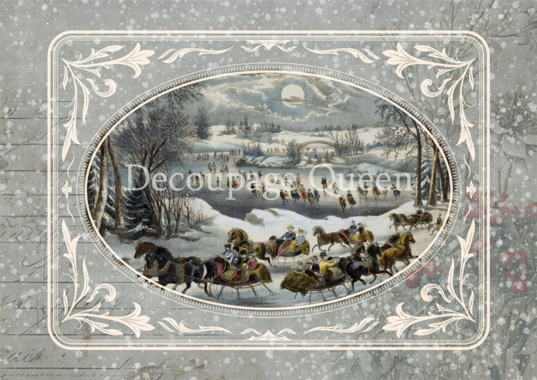 Dainty and the Queen - Central Park Rice Paper by Decoupage Queen