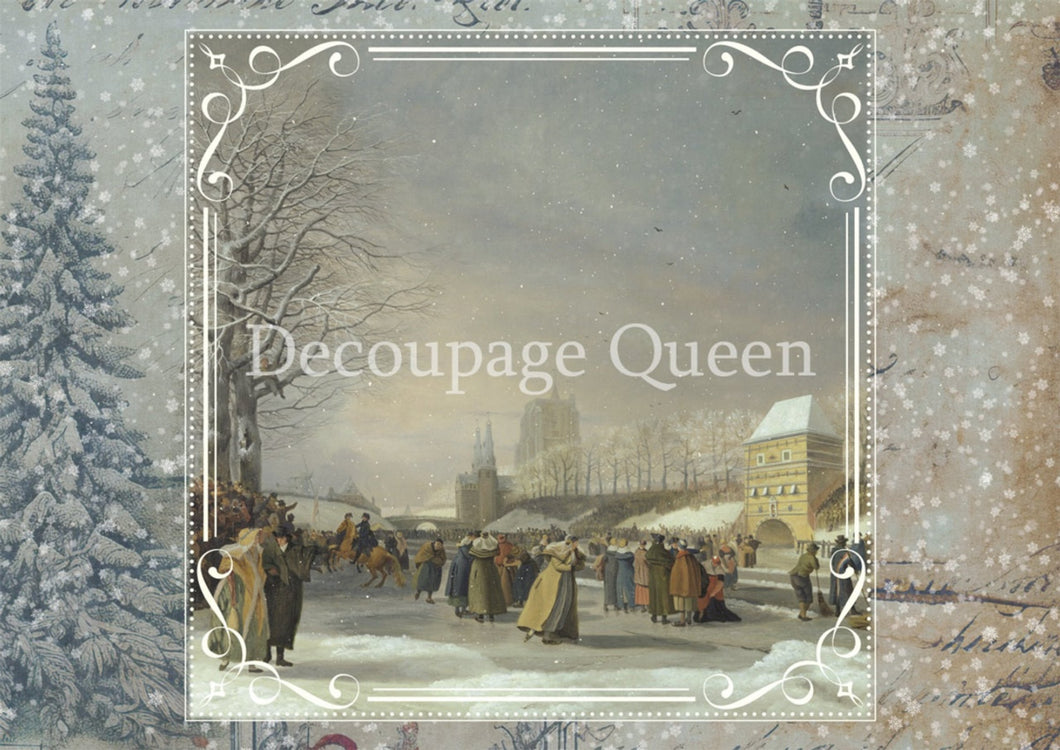 Dainty and the Queen - Frosty Day Rice Paper by Decoupage Queen