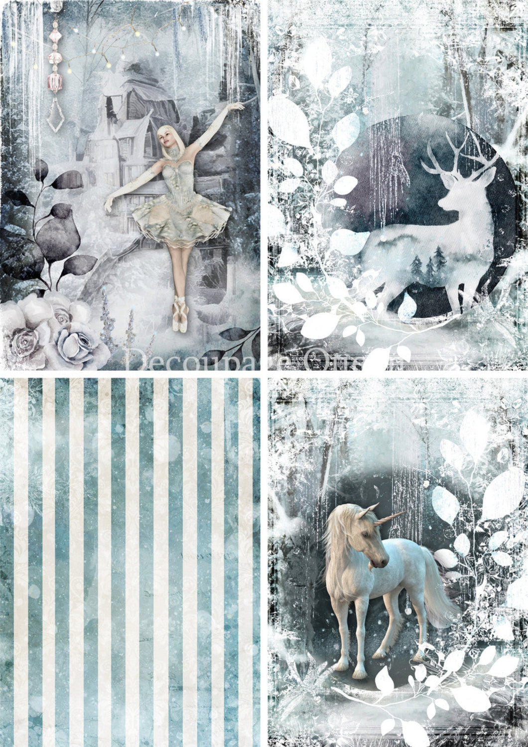 Winter Fairy Tale 4 Pack Rice Paper by Decoupage Queen