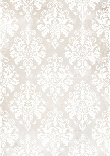 Cream Damask Rice Paper by Decoupage Queen