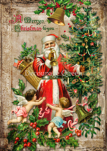 A Merry Christmas to You Rice Paper by Decoupage Queen