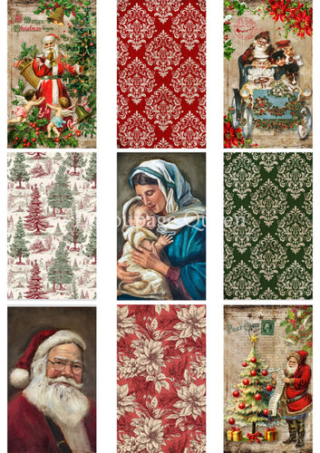 Christmas 9 Pack Rice Paper by Decoupage Queen