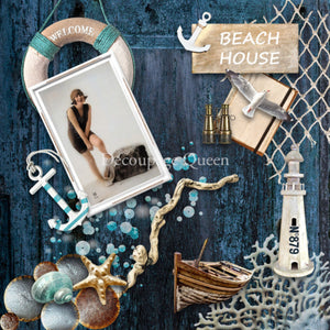 Seaside Greetings Scrapbook Set, Decoupage Queen 03