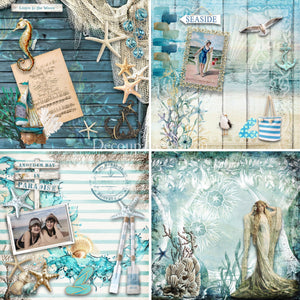 Seaside Greetings Scrapbook Set, Decoupage Queen 21