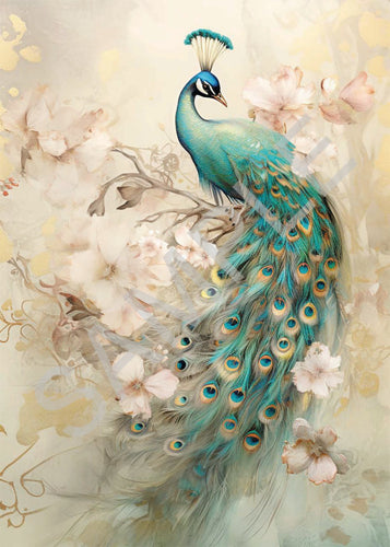 Dreamscape Peacock Rice Paper by Calambour Italy