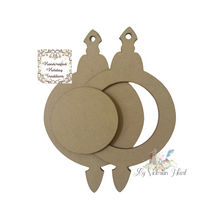 Load image into Gallery viewer, Handcrafted Holiday Traditions MDF Round Ornament with Overlay Frame, 0024