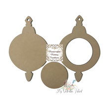 Load image into Gallery viewer, Handcrafted Holiday Traditions MDF Round Ornament with Overlay Frame, 0024