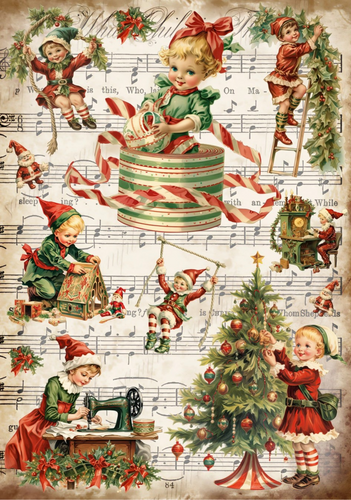 Vintage Elves Rice Paper by European Excellency
