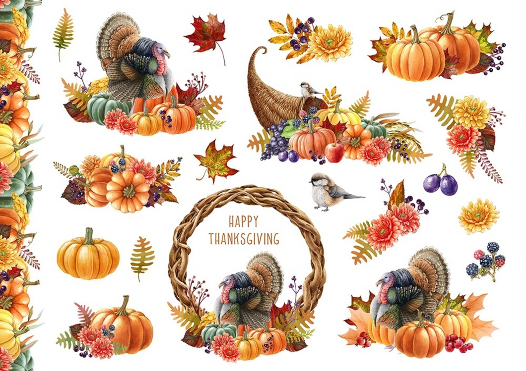 Happy Thanksgiving Rice Paper by European Excellency