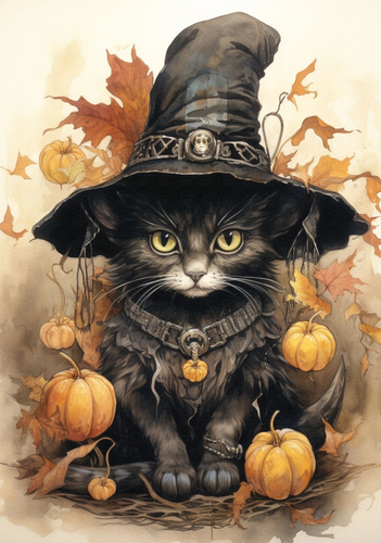 Halloween Cat Rice Paper by European Excellency