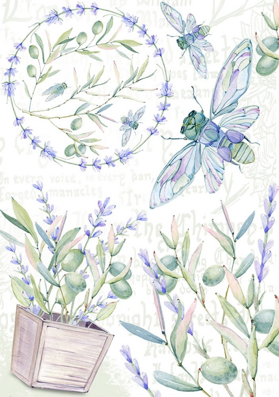 Lavender Cicade Rice Paper by European Excellency