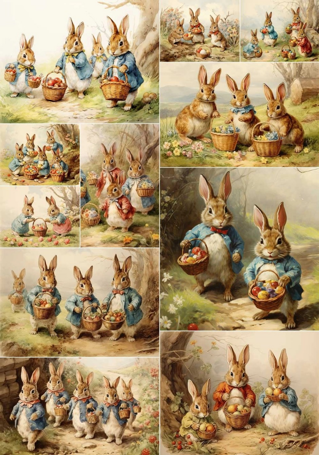 Easter Bunny Family Rice Paper by European Excellency