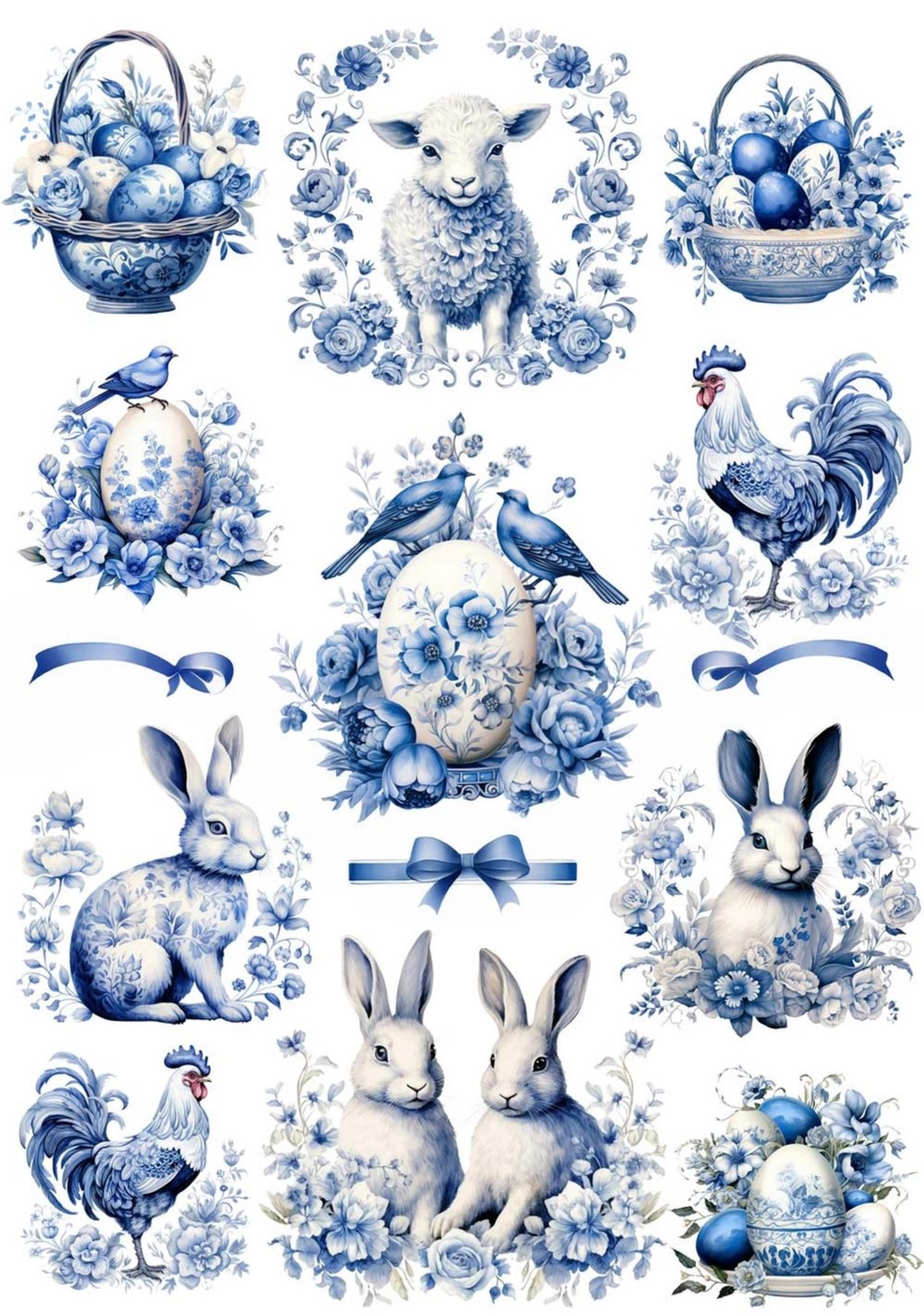 Blue Easter Rice Paper by European Excellency